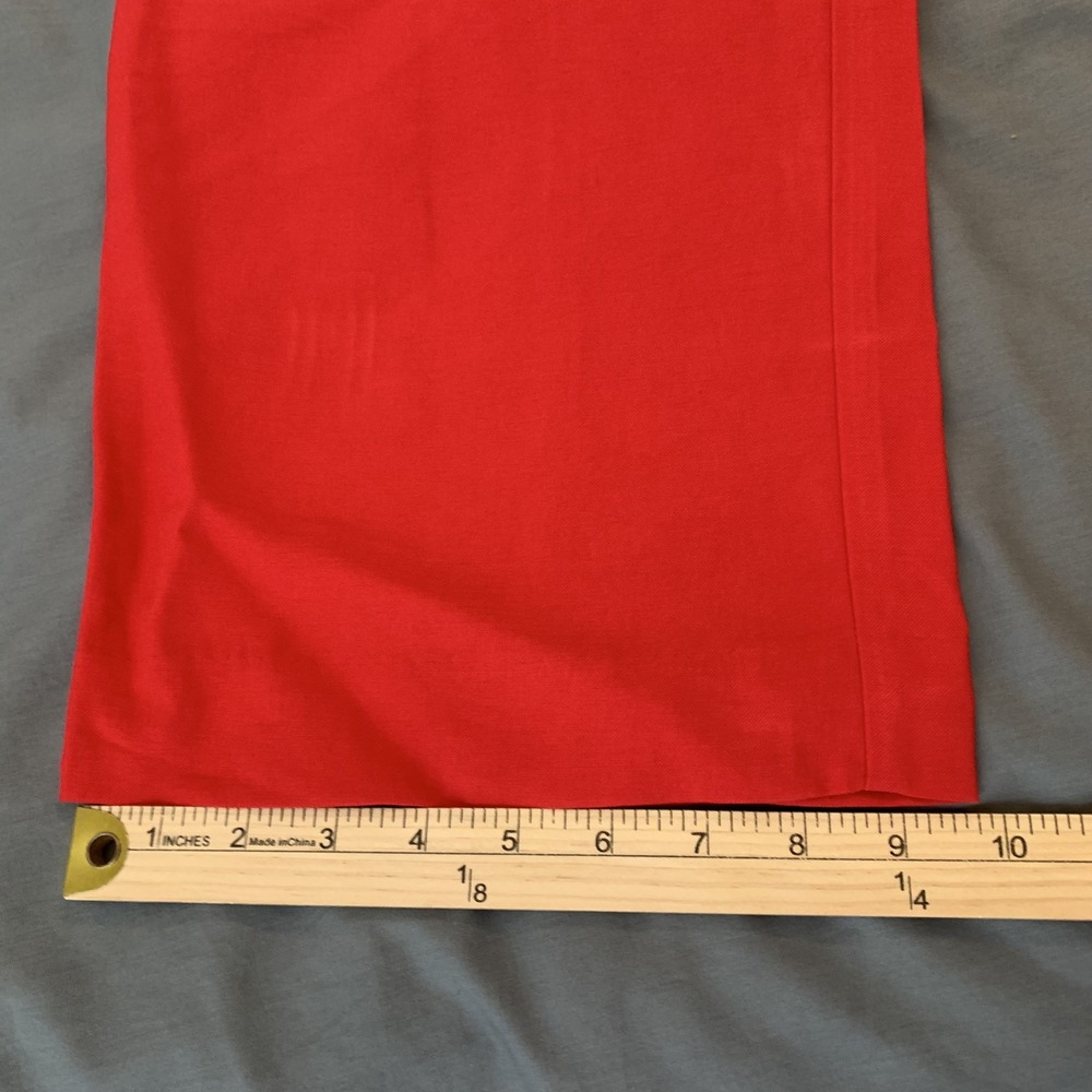 A New Day Pants Womens 4 Red Wide Leg Pleated Front High Rise Office Career - Picture 8 of 12